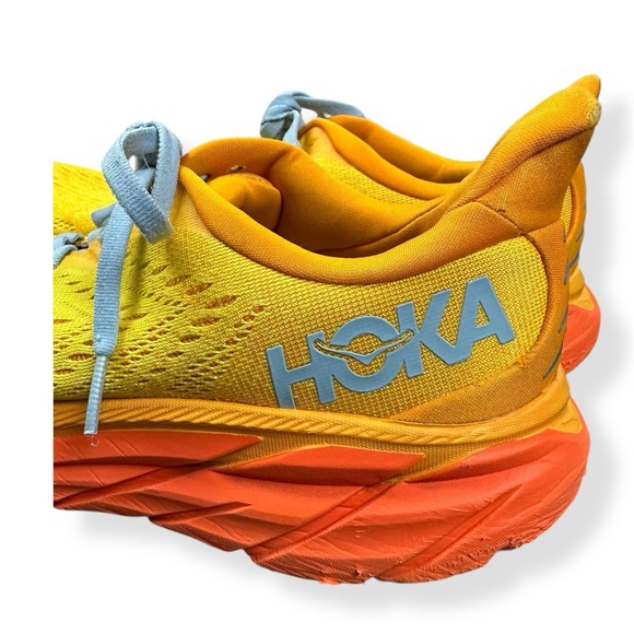 Hoka One One Clifton 8 Radiant Yellow Running‎ Walking Shoes Sneaker Mens 9.5D main image 5